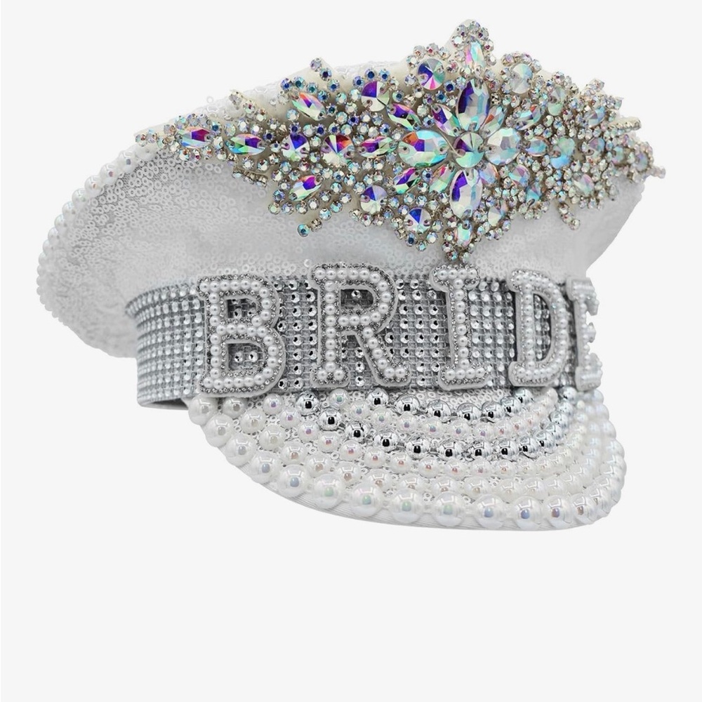 Embellished White Bridal Hat